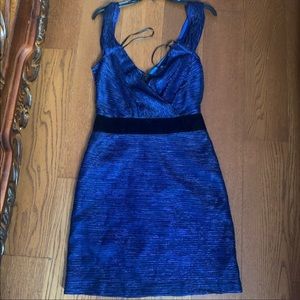 Metallic blue dress